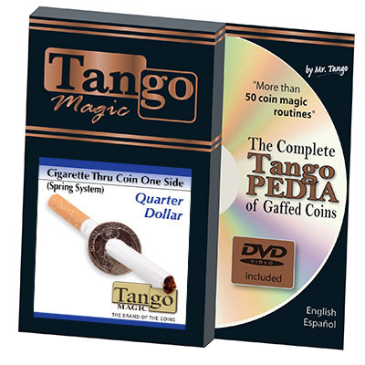 Cigarette Thru Quarter (One Sided) D0013 by Tango Magic