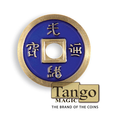 Chinese Coin (CH0021) Blue & Red by Tango Magics