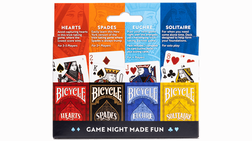 Bicycle 4 Game Pack (Euchre, Spades, Hearts and Solitaire) by US