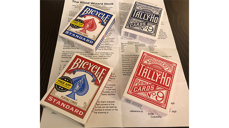 The Blind Wizard Deck Blue Bicycle (Gimmicks and Online