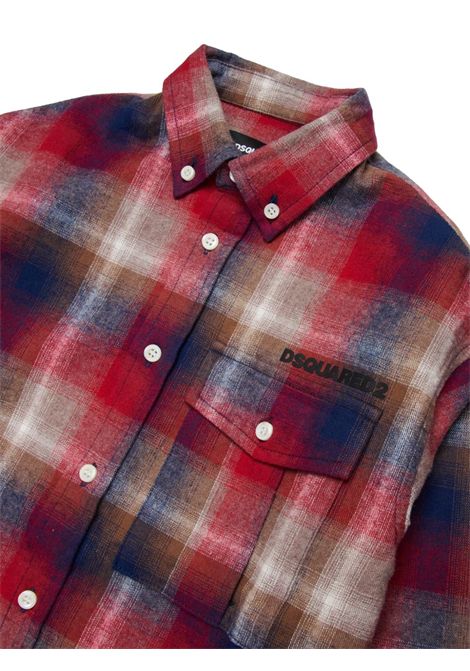 Camicia con logo DSQUARED2 JUNIOR | DQ3075 D0AEDDQ423