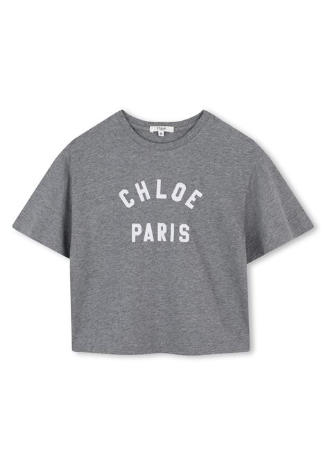 T-shirt crop con stampa CHLOE' KIDS | C20654A46