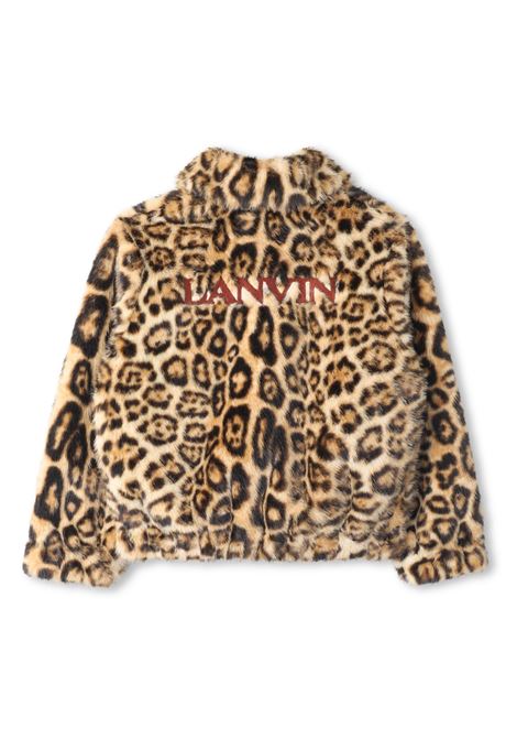Eco pelliccia con logo LANVIN KIDS | N30279P90