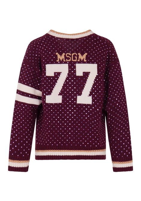 Cardigan con paiettes MSGM KIDS | F5MSJGCA081MS051