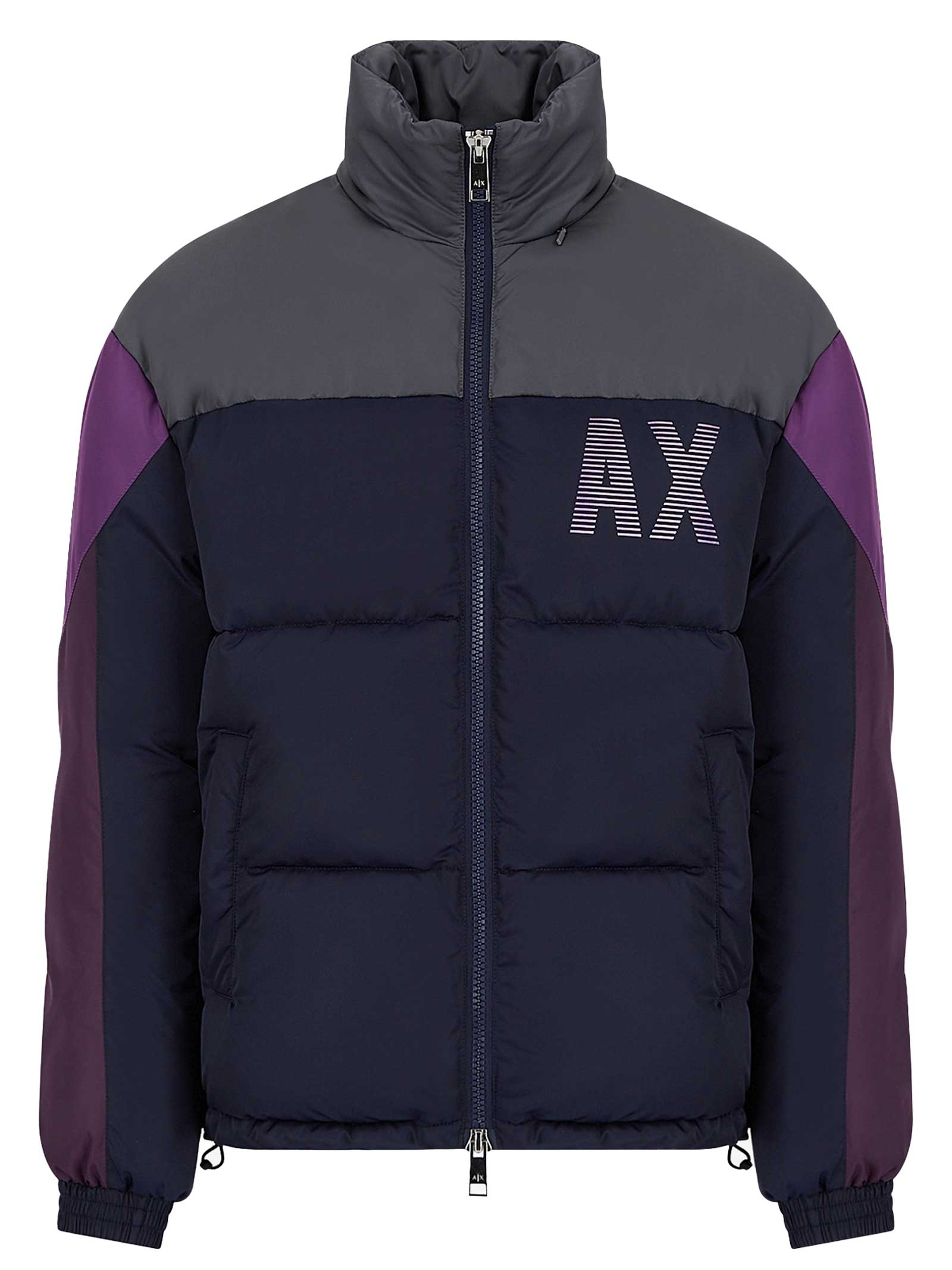 GIUBBOTTO UOMO ARMANI EXCHANGE PIUMINO COLORE EVENING NERO GRIGIO VIOLA -  ARMANI EXCHANGE - PJ By Iannuzzi