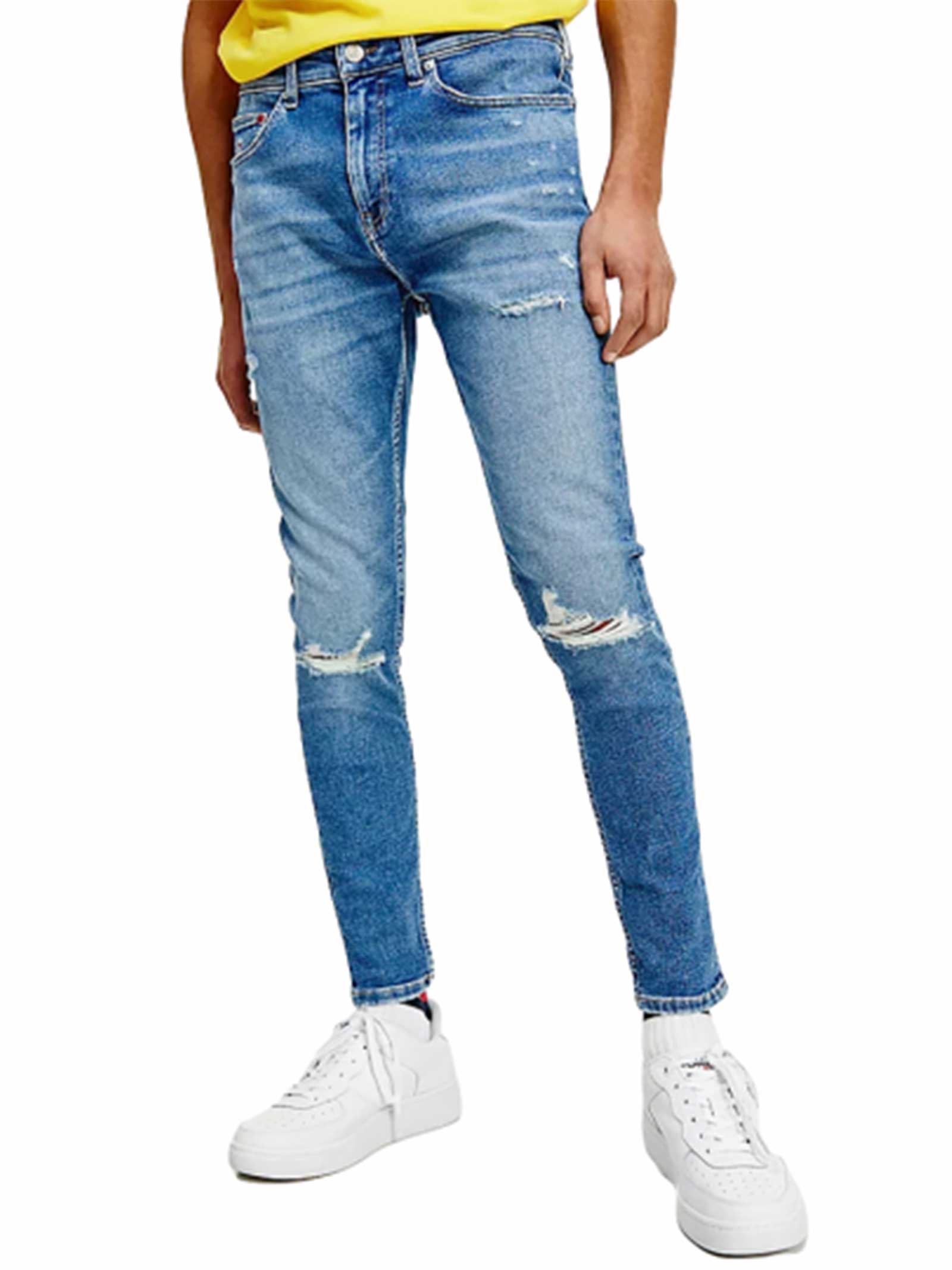 JEANS UOMO TOMMY HILFIGER 5 TASCHE COTONE SLIM FIT DENIM LIGHT - TOMMY  HILFIGER - PJ By Iannuzzi