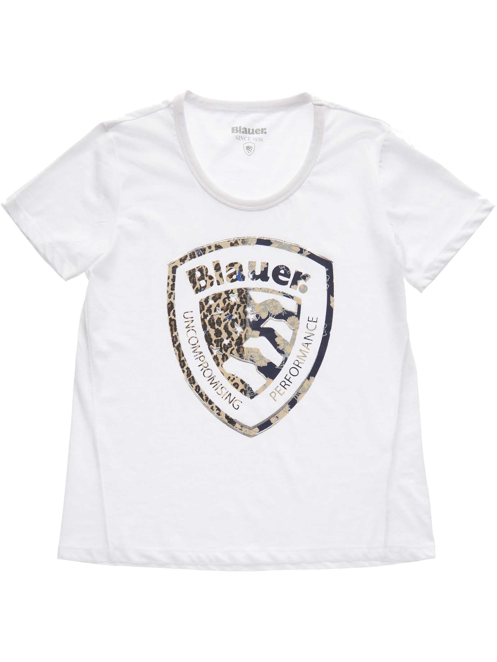 T- SHIRT BLAUER DONNA COLORE BIANCO CON STAMPA LOGO - BLAUER - PJ By  Iannuzzi