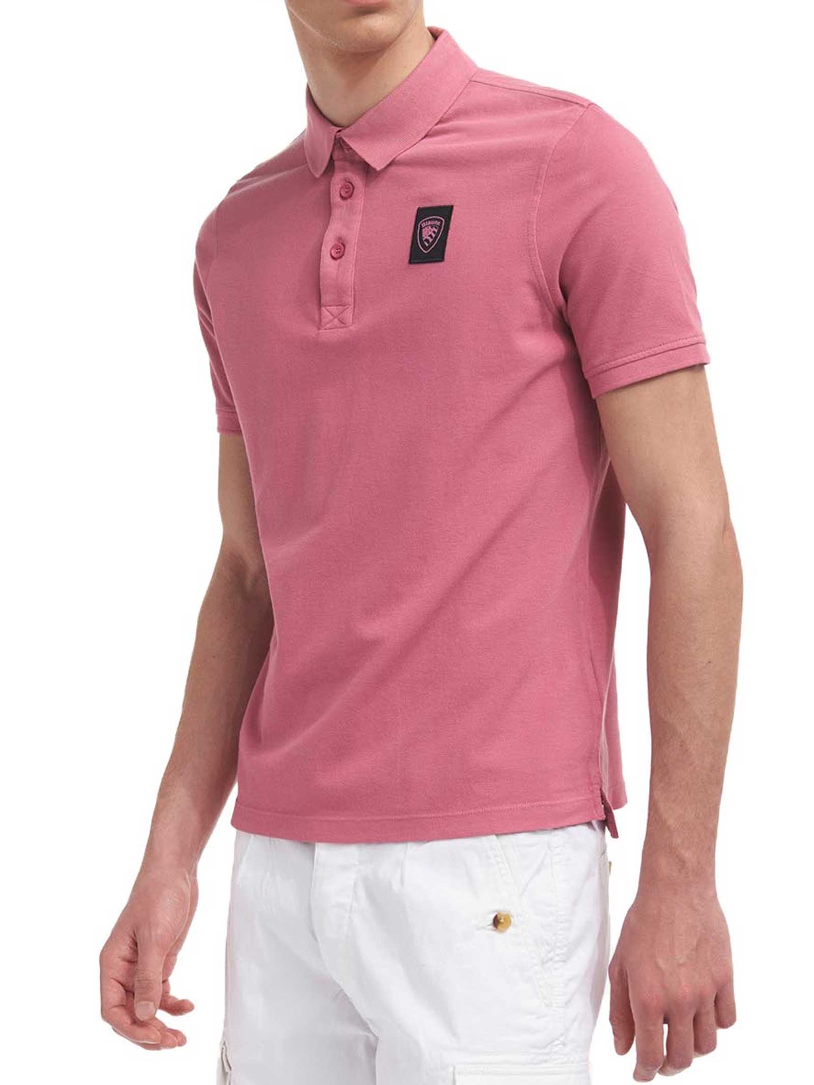 POLO BLAUER COLORE ROSA ERICA CON LOGO - BLAUER - PJ By Iannuzzi
