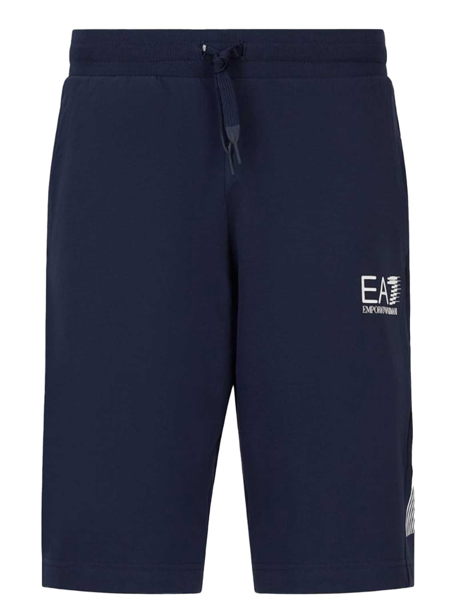 BERMUDA UOMO EA7 COLORE BLU CON LOGO EMPORIO ARMANI - EA7 - PJ By Iannuzzi