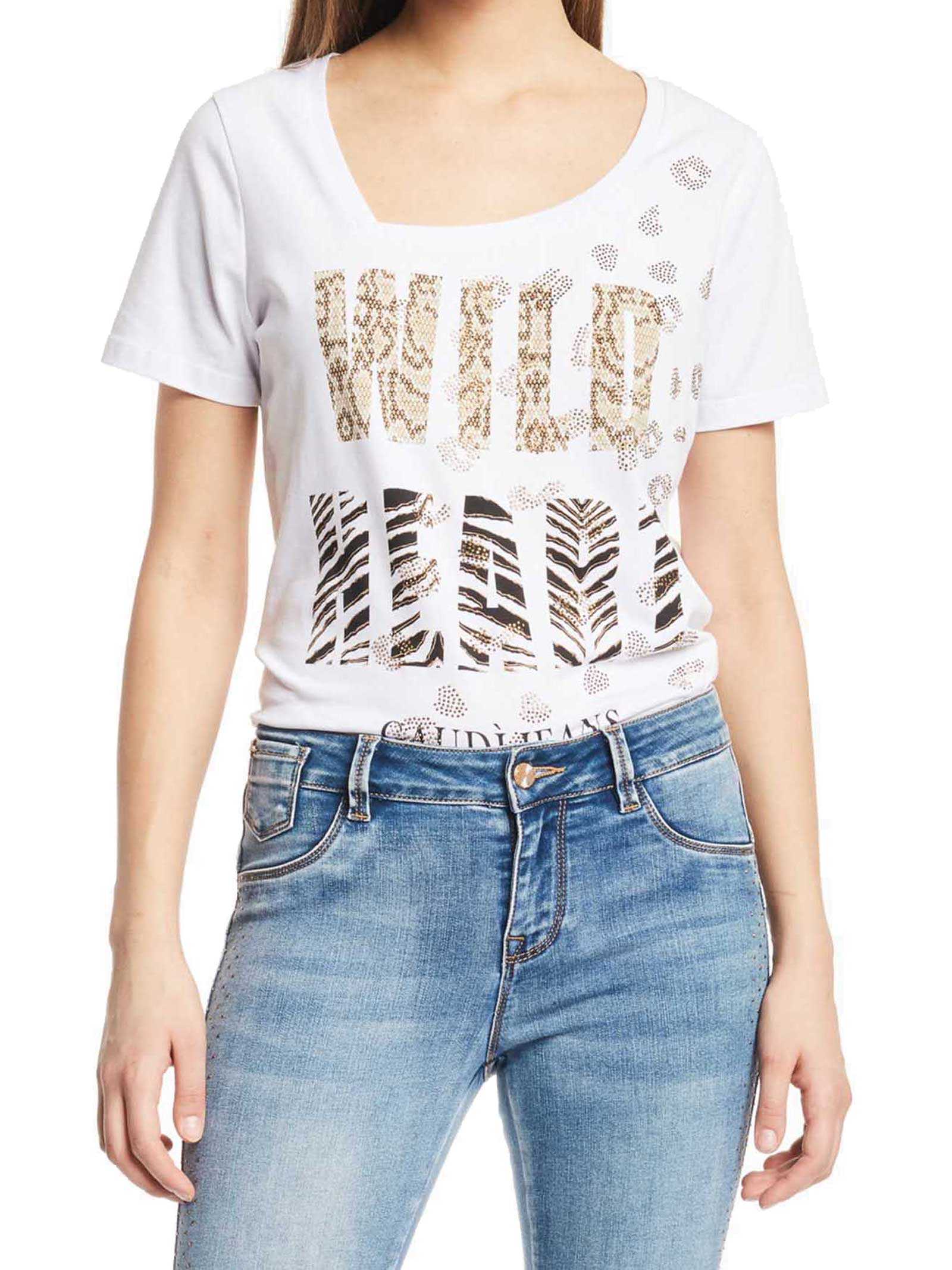 GAUDì T-SHIRT DONNA COLORE BIANCO CON STAMPA FRONTALE - GAUDì - PJ By  Iannuzzi