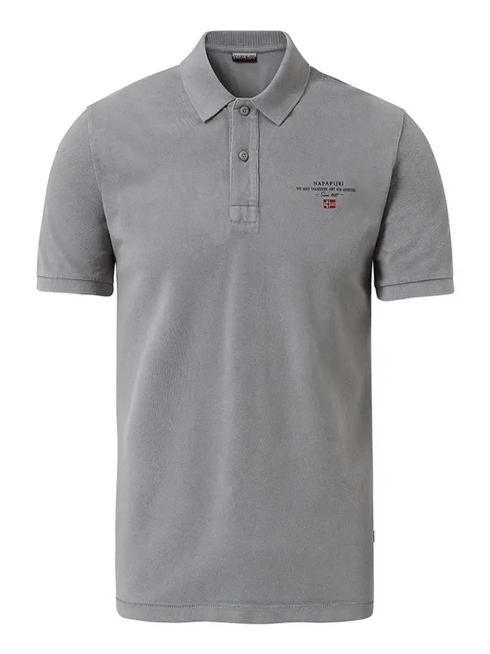 EMPORIO ARMANI POLO IN PIQUET CON PROFILI A CONTRASTO E LOGO Uomo Grigio |  Mascheroni Store