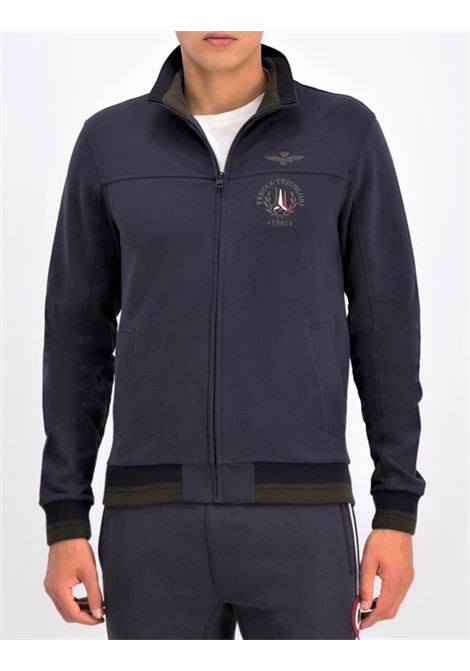 FELPA UOMO AERONAUTICA MILITARE CON LOGO E ZIP - AERONAUTICA MILITARE - PJ  By Iannuzzi