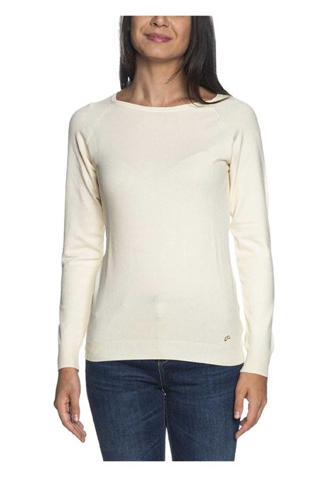 Yes Zee maglia misto lana con dettagli lurex beige oro main image 0