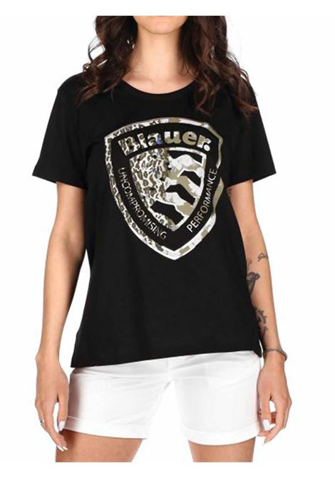 T-SHIRT BLAUER DONNA COLORE NERO CON STAMPA LOGO - BLAUER - PJ By Iannuzzi