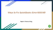 Ways to Fix QuickBooks Error 6000 95