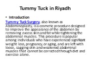 Tummy Tuck in Riyadh