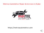 Car Repair and Services in Dubai