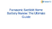 Panasonic EverVolt Home Battery Review: The Ultimate Guide