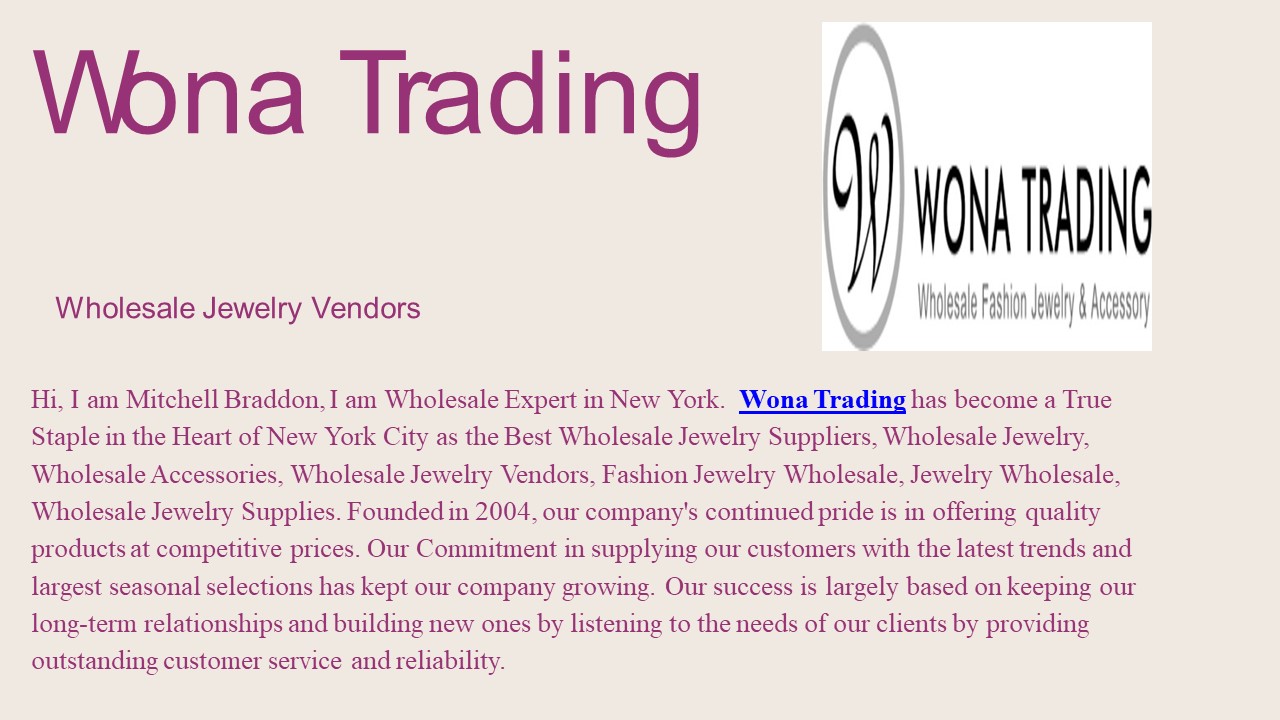Wholesale Jewelry Vendors