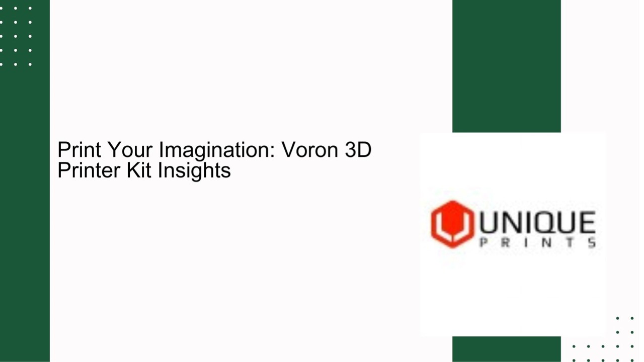 Print Your Imagination: Voron 3D Printer Kit Insights