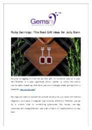Most Popular July Birthday Gift Ideas - Ruby Earrings