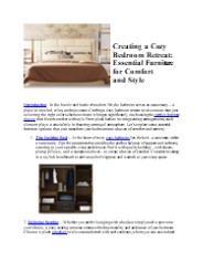Create a cozy bedroom