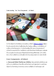 Understanding the Core Components of Adtech