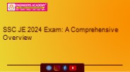 SSC JE 2024 Exam: A Comprehensive Overview