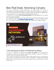 Best Real Estate Advertising Company