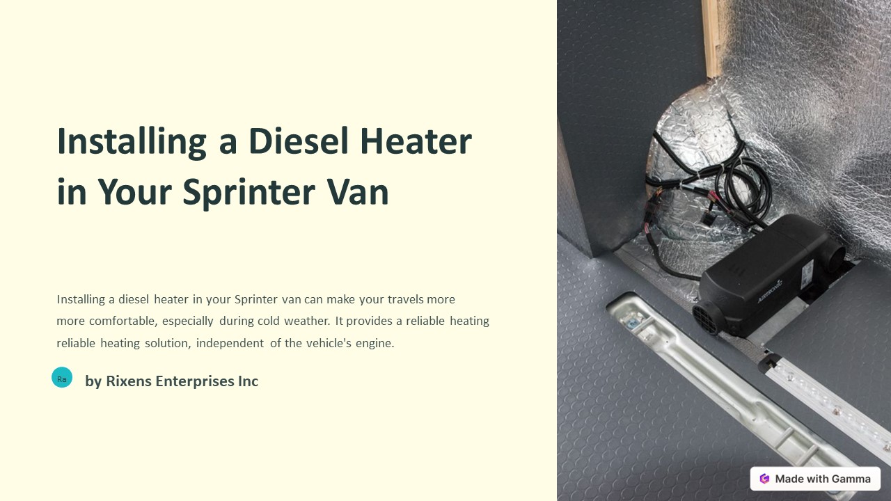 Installing a Diesel Heater in Your Sprinter Van