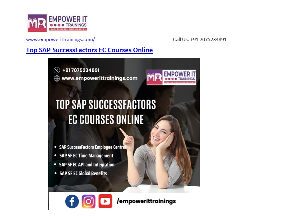 Top SAP SuccessFactors EC Courses Online