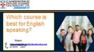 Which course is best for English speaking?