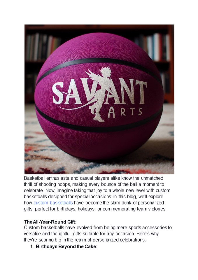 Dribble into Celebration: Custom Basketballs for Every Occasion