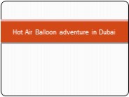 Hot Air Balloon adventure in Dubai