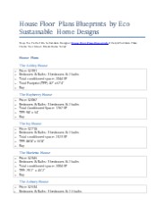 House Floor Plans Blueprints