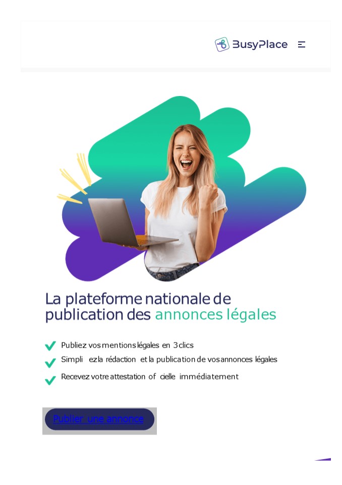La plateforme nationale de publication des annonces légales