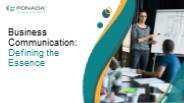 Business Communication: Defining the Essence