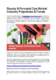Beauty & Personal Care Market: Industry Projections & Trends