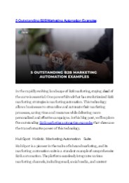 5 Outstanding B2B Marketing Automation Examples