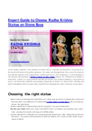 Expert Guide to Choose Radha Krishna Statue on Stone Base