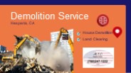 Demolition Service Hesperia, CA