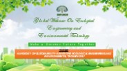 Global webinar on ecological engineering and environmental technology
