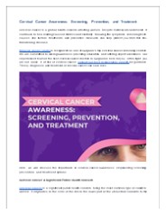 Cervical Cancer Awareness: Screening, Prevention, and Treatment