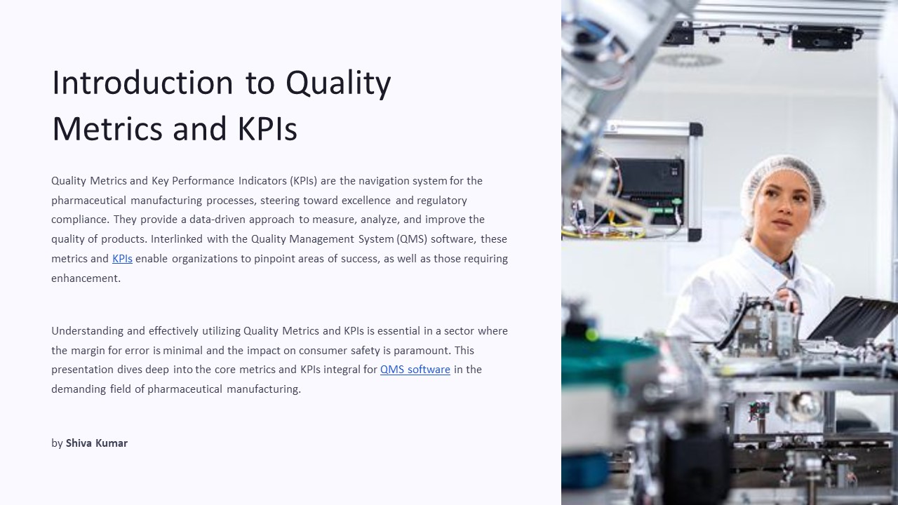 Introduction to Quality Metrics and KPIs