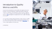 Introduction to Quality Metrics and KPIs