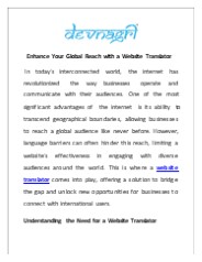 Enhance Your Global Reach with a Website Translator