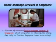 Home Massage Services in Singapore