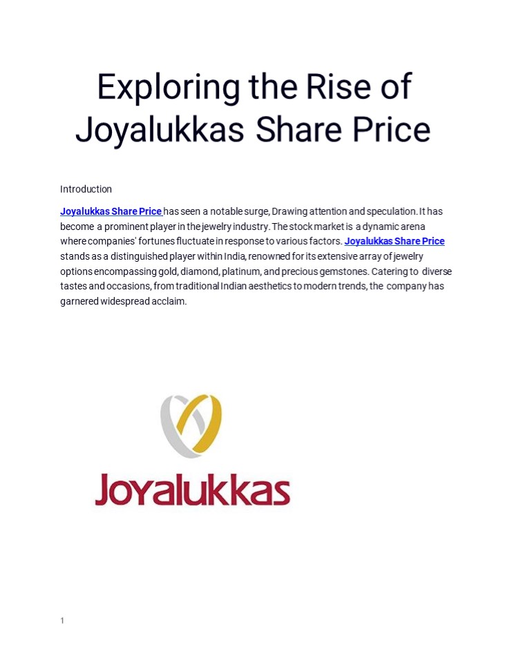 Get the Best Joyalukkas Share Price only at Planify