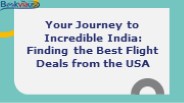 Flight Tickets to India from USA