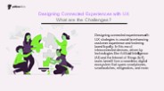 Designing Connected Experiences with UX: What are the Challenges?